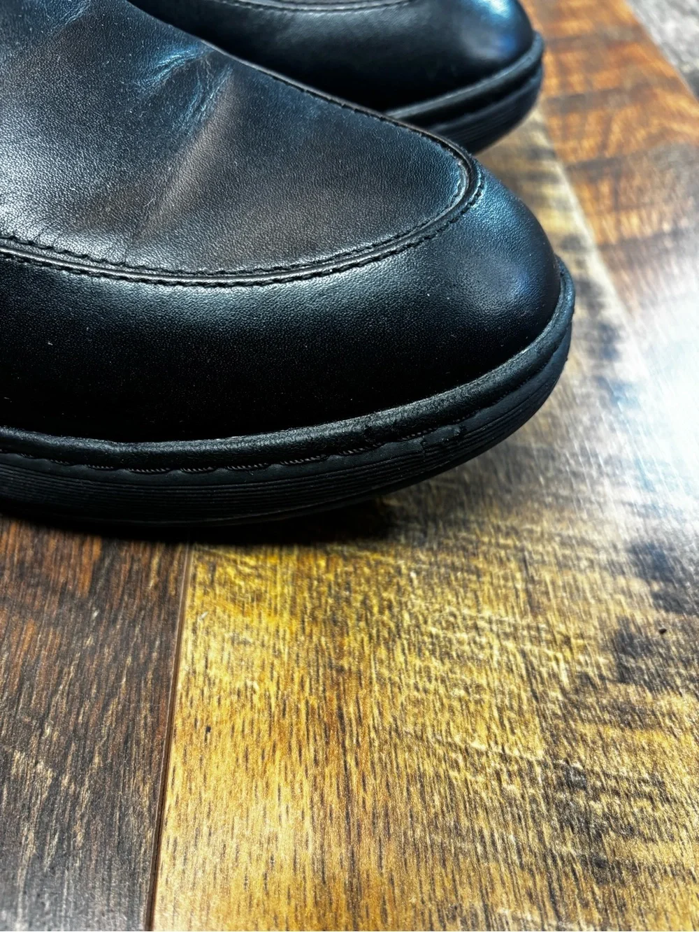MBT Men's Asante 7 slip-on dress shoes, nappa leather, rocker bottom, size 10